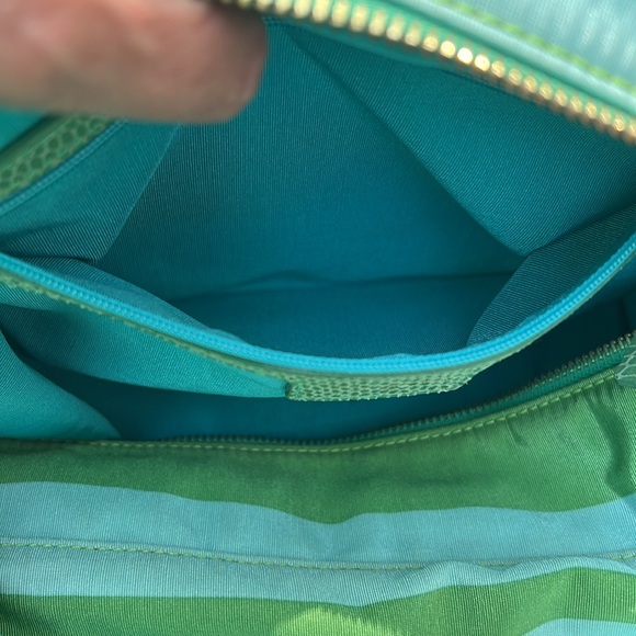 Kate Spade Green and Blue Striped Tote Bag EUC - Picture 17 of 17